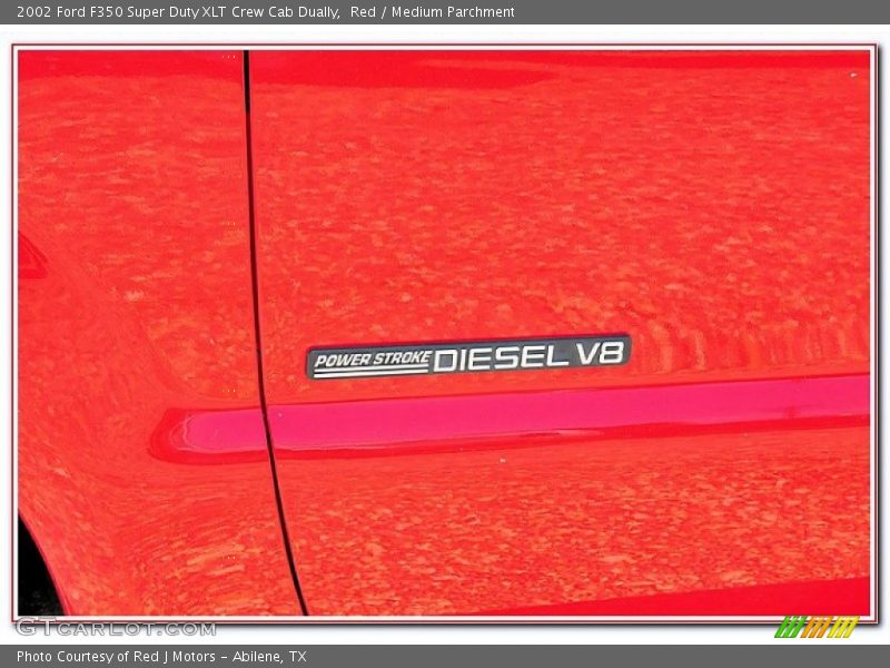 Red / Medium Parchment 2002 Ford F350 Super Duty XLT Crew Cab Dually