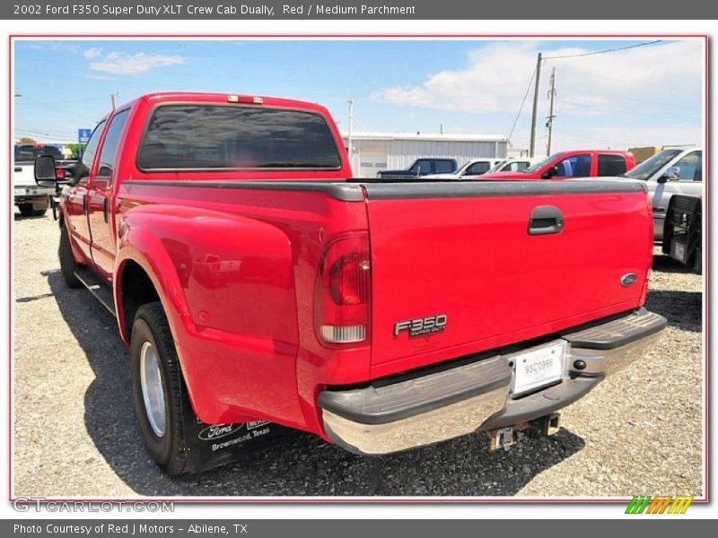 Red / Medium Parchment 2002 Ford F350 Super Duty XLT Crew Cab Dually