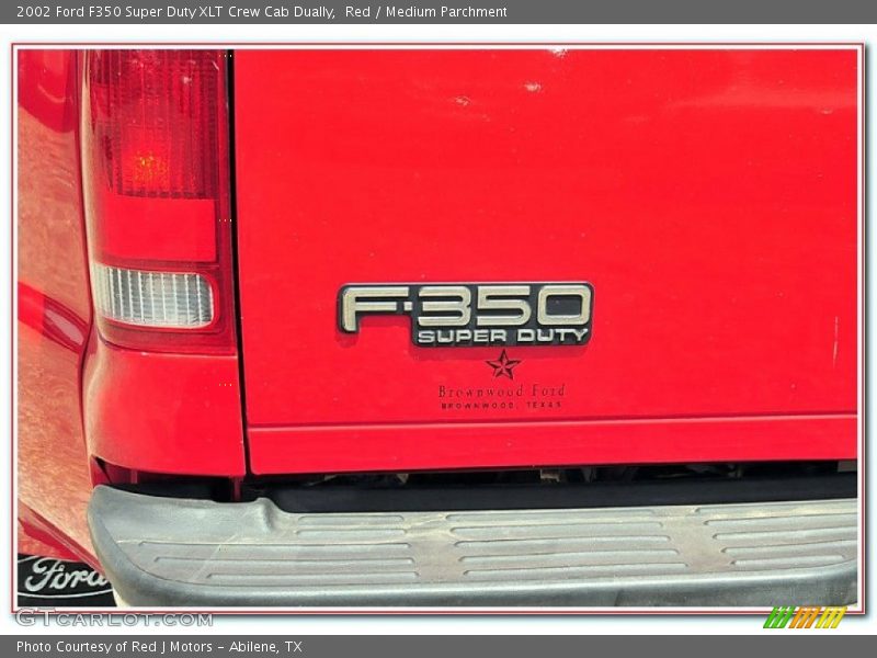 Red / Medium Parchment 2002 Ford F350 Super Duty XLT Crew Cab Dually