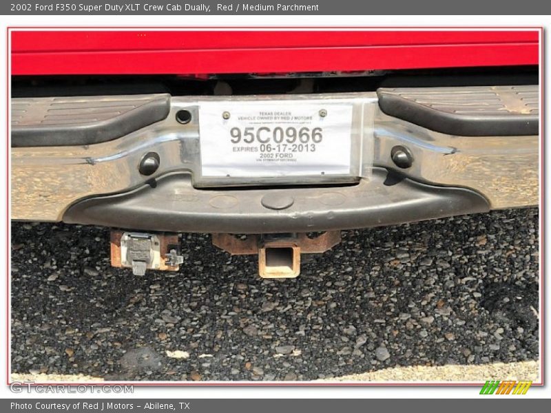 Red / Medium Parchment 2002 Ford F350 Super Duty XLT Crew Cab Dually