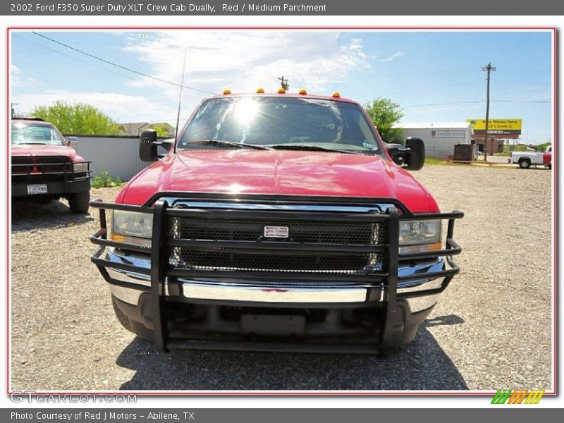 Red / Medium Parchment 2002 Ford F350 Super Duty XLT Crew Cab Dually