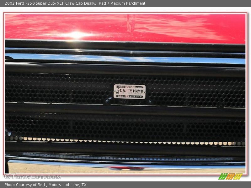 Red / Medium Parchment 2002 Ford F350 Super Duty XLT Crew Cab Dually