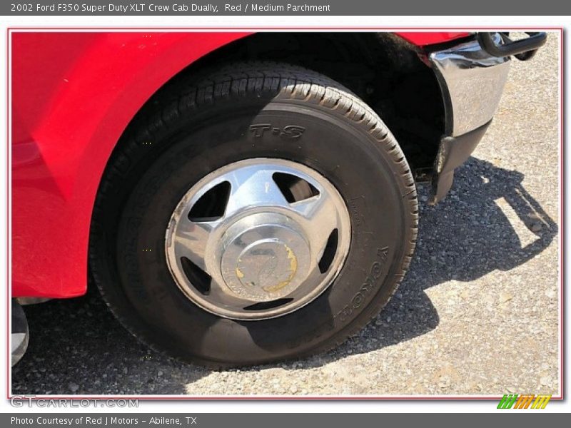 Red / Medium Parchment 2002 Ford F350 Super Duty XLT Crew Cab Dually