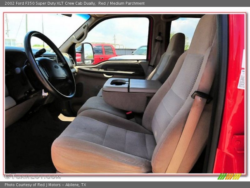 Red / Medium Parchment 2002 Ford F350 Super Duty XLT Crew Cab Dually