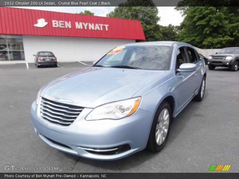 Crystal Blue Pearl Coat / Black 2012 Chrysler 200 LX Sedan