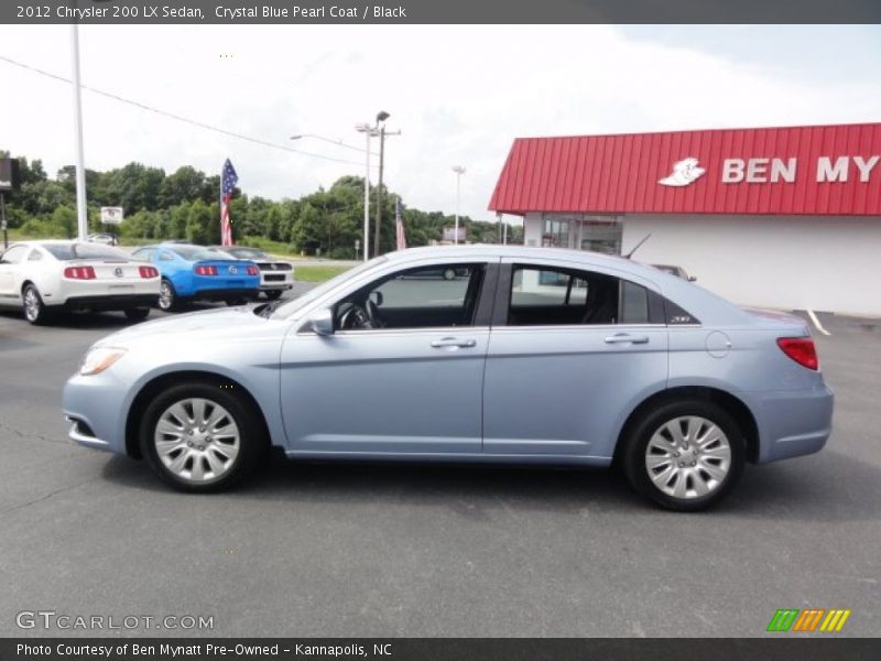 Crystal Blue Pearl Coat / Black 2012 Chrysler 200 LX Sedan