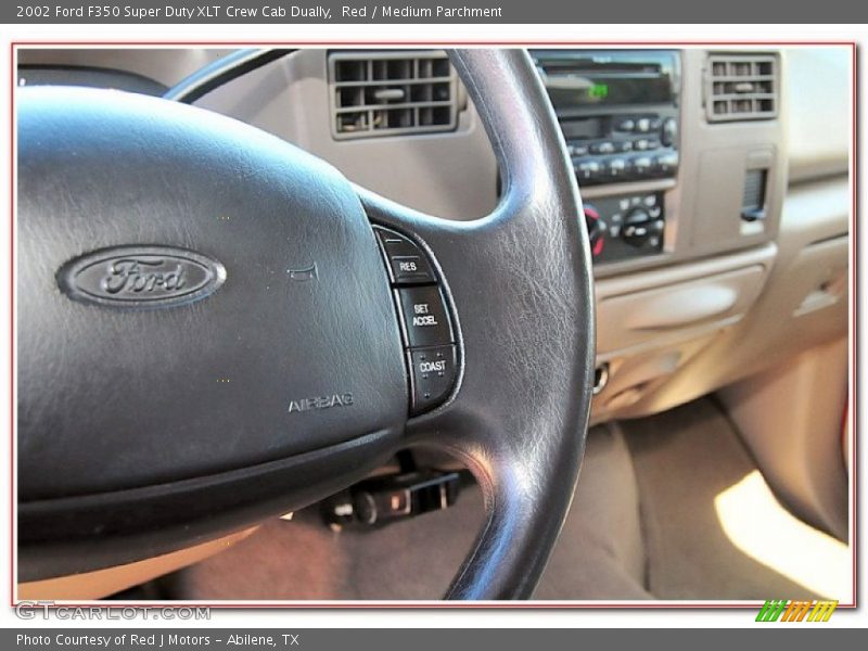 Red / Medium Parchment 2002 Ford F350 Super Duty XLT Crew Cab Dually