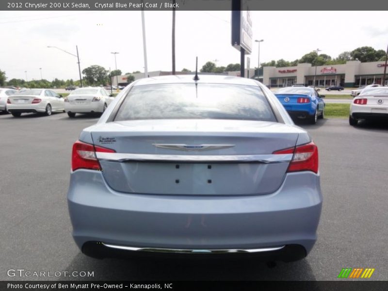 Crystal Blue Pearl Coat / Black 2012 Chrysler 200 LX Sedan