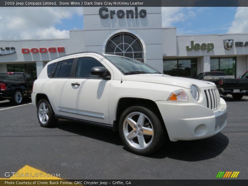 Stone White / Dark Slate Gray McKinley Leather 2009 Jeep Compass Limited