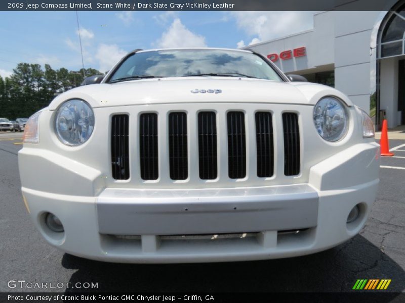 Stone White / Dark Slate Gray McKinley Leather 2009 Jeep Compass Limited