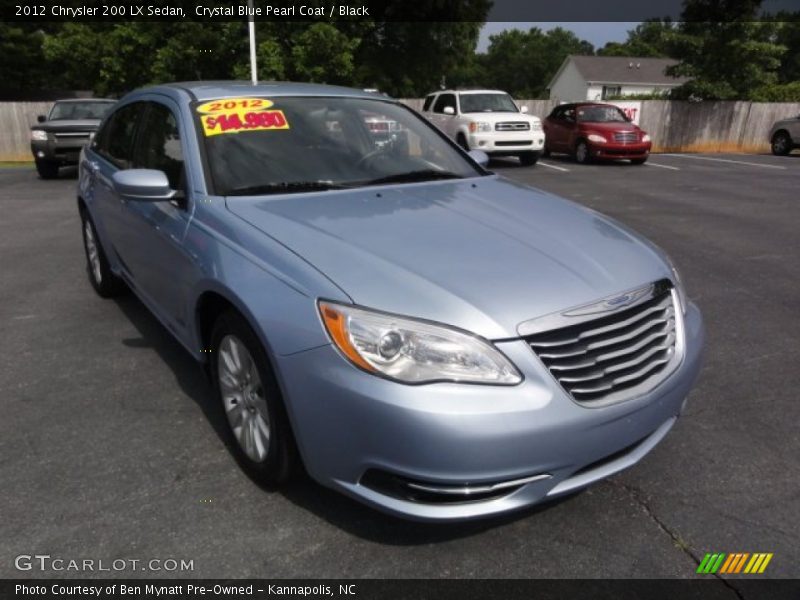 Crystal Blue Pearl Coat / Black 2012 Chrysler 200 LX Sedan