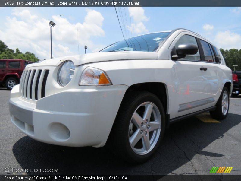 Stone White / Dark Slate Gray McKinley Leather 2009 Jeep Compass Limited