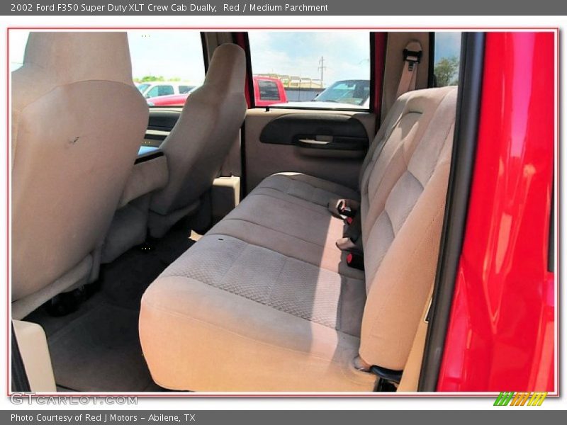 Red / Medium Parchment 2002 Ford F350 Super Duty XLT Crew Cab Dually