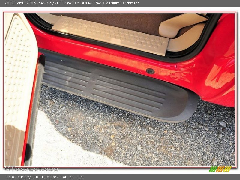 Red / Medium Parchment 2002 Ford F350 Super Duty XLT Crew Cab Dually