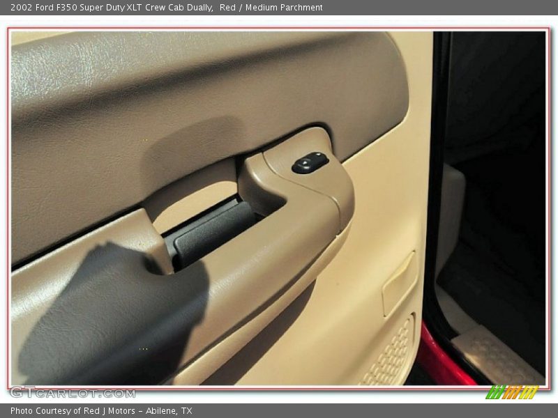 Red / Medium Parchment 2002 Ford F350 Super Duty XLT Crew Cab Dually