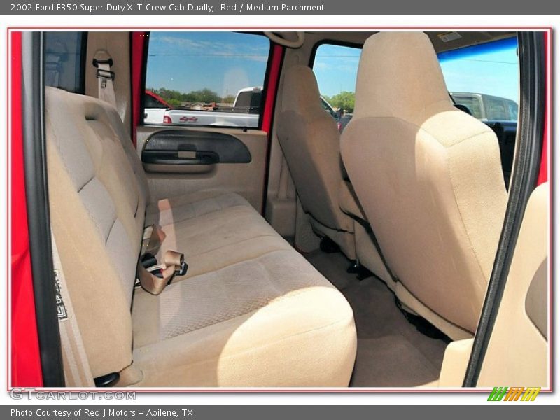 Red / Medium Parchment 2002 Ford F350 Super Duty XLT Crew Cab Dually