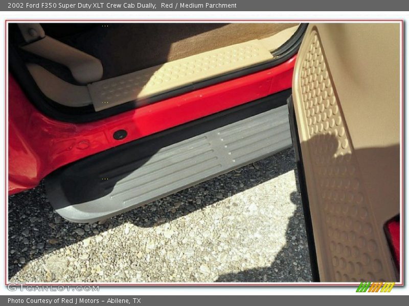 Red / Medium Parchment 2002 Ford F350 Super Duty XLT Crew Cab Dually