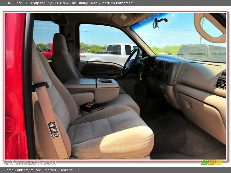 Red / Medium Parchment 2002 Ford F350 Super Duty XLT Crew Cab Dually