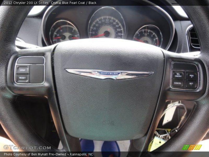 Crystal Blue Pearl Coat / Black 2012 Chrysler 200 LX Sedan