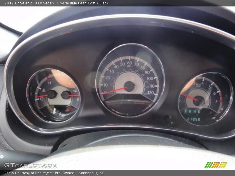 Crystal Blue Pearl Coat / Black 2012 Chrysler 200 LX Sedan