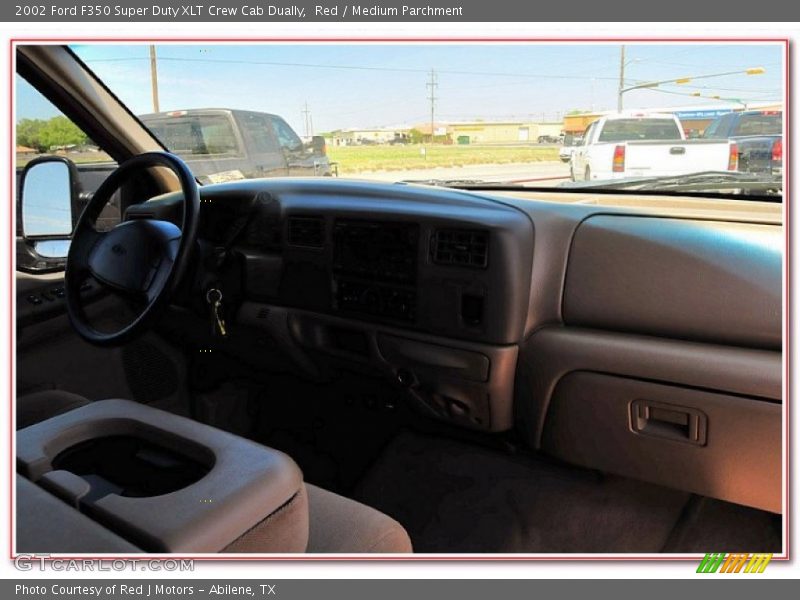 Red / Medium Parchment 2002 Ford F350 Super Duty XLT Crew Cab Dually
