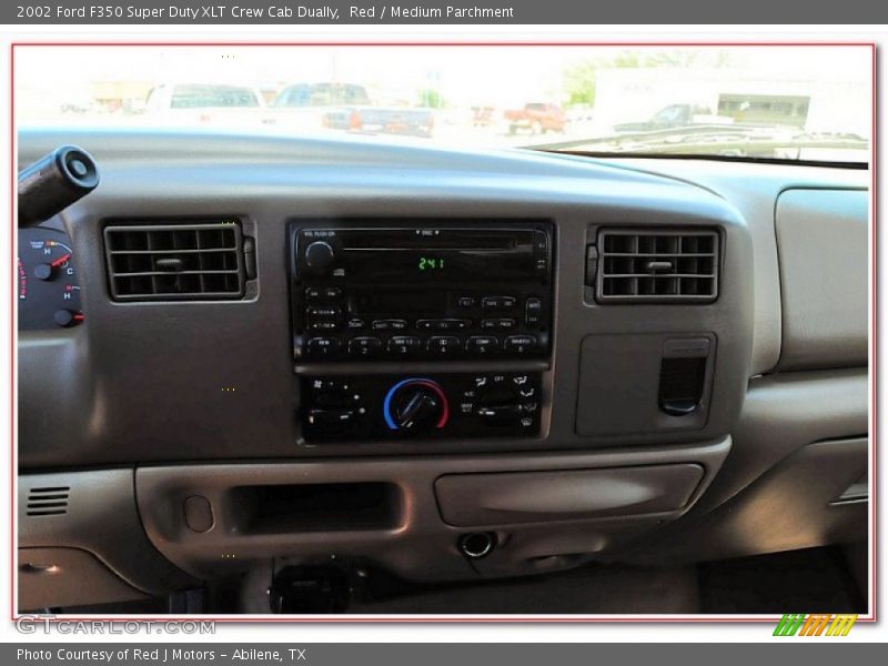 Red / Medium Parchment 2002 Ford F350 Super Duty XLT Crew Cab Dually
