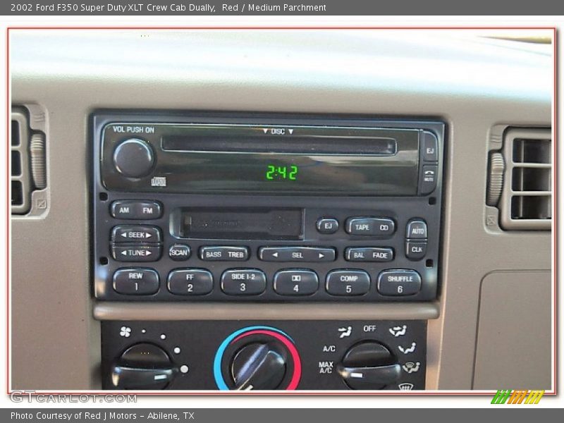 Red / Medium Parchment 2002 Ford F350 Super Duty XLT Crew Cab Dually