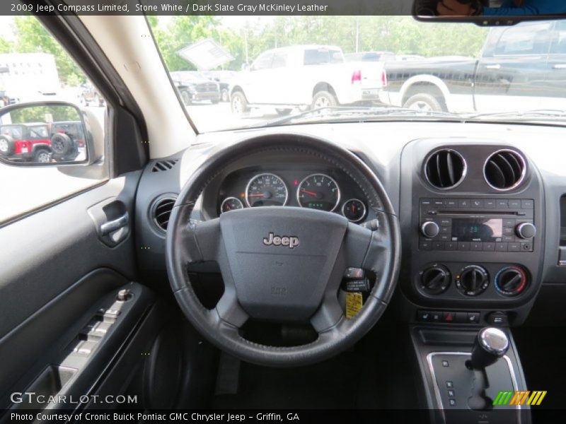 Stone White / Dark Slate Gray McKinley Leather 2009 Jeep Compass Limited