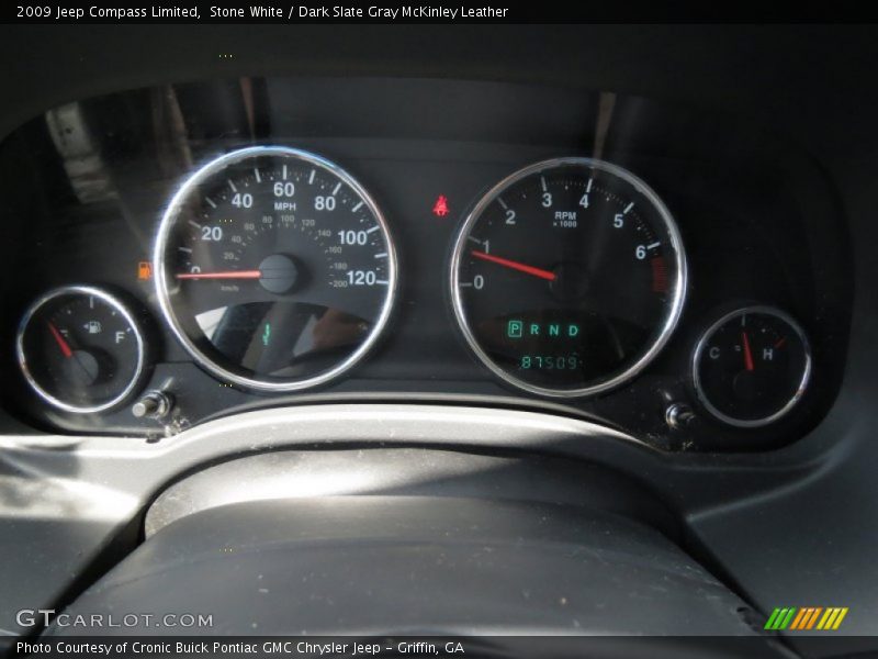 Stone White / Dark Slate Gray McKinley Leather 2009 Jeep Compass Limited