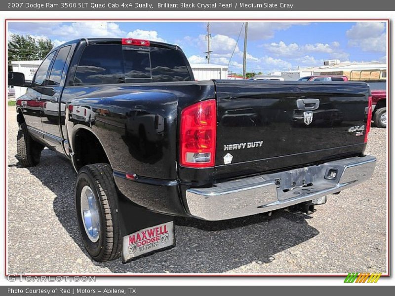 Brilliant Black Crystal Pearl / Medium Slate Gray 2007 Dodge Ram 3500 SLT Quad Cab 4x4 Dually