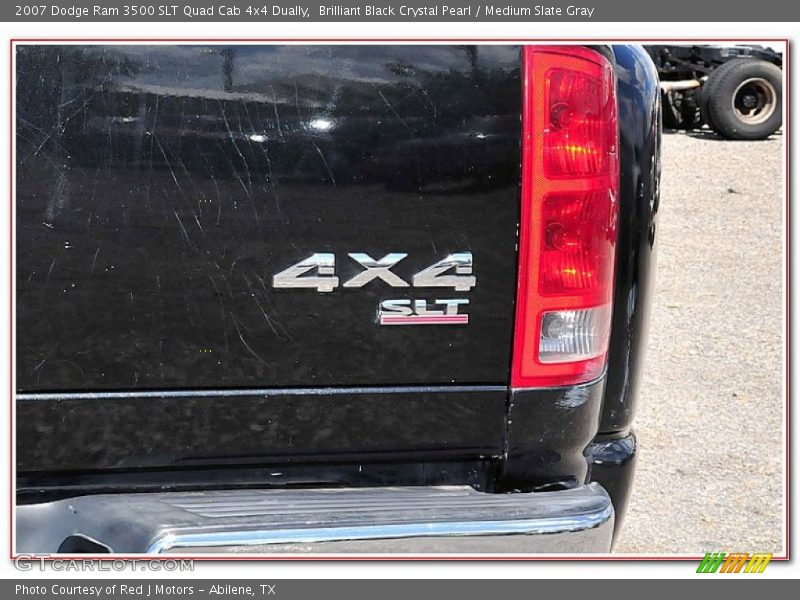 Brilliant Black Crystal Pearl / Medium Slate Gray 2007 Dodge Ram 3500 SLT Quad Cab 4x4 Dually