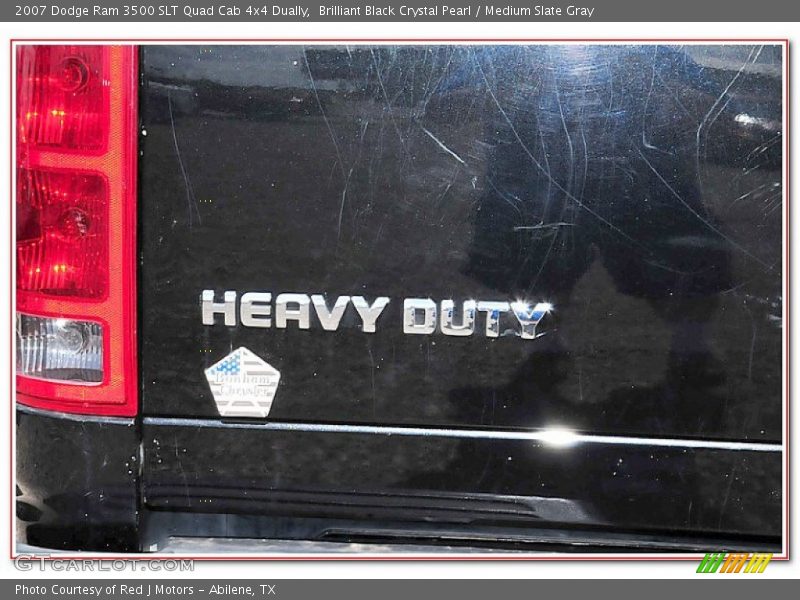 Brilliant Black Crystal Pearl / Medium Slate Gray 2007 Dodge Ram 3500 SLT Quad Cab 4x4 Dually