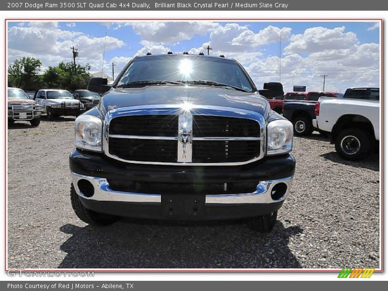 Brilliant Black Crystal Pearl / Medium Slate Gray 2007 Dodge Ram 3500 SLT Quad Cab 4x4 Dually