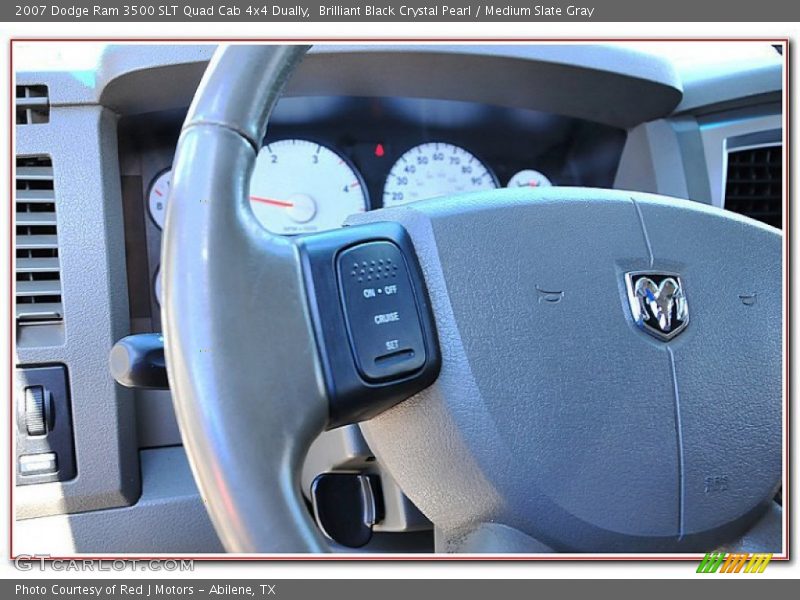 Brilliant Black Crystal Pearl / Medium Slate Gray 2007 Dodge Ram 3500 SLT Quad Cab 4x4 Dually