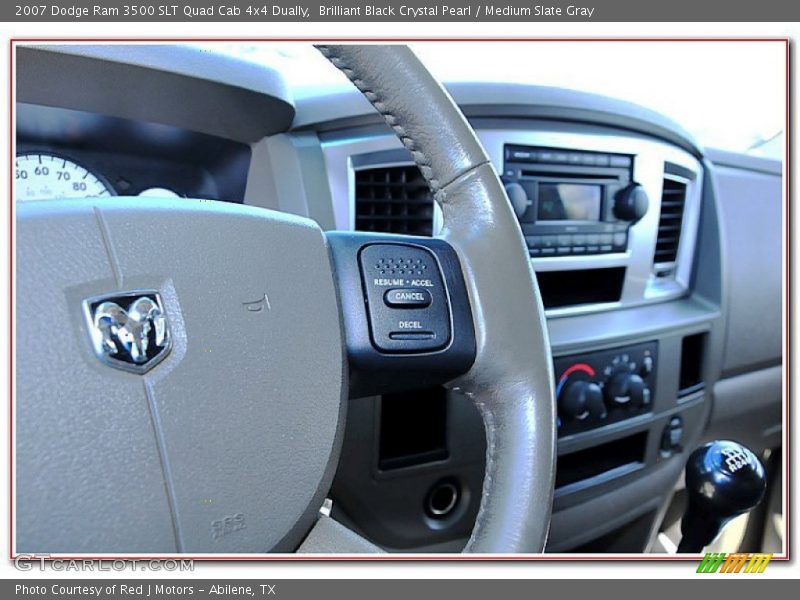 Brilliant Black Crystal Pearl / Medium Slate Gray 2007 Dodge Ram 3500 SLT Quad Cab 4x4 Dually