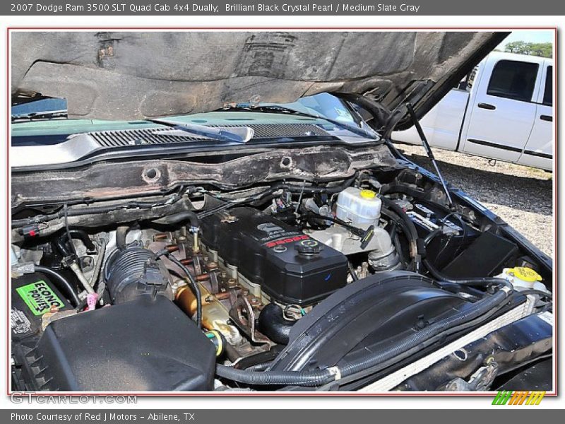 Brilliant Black Crystal Pearl / Medium Slate Gray 2007 Dodge Ram 3500 SLT Quad Cab 4x4 Dually