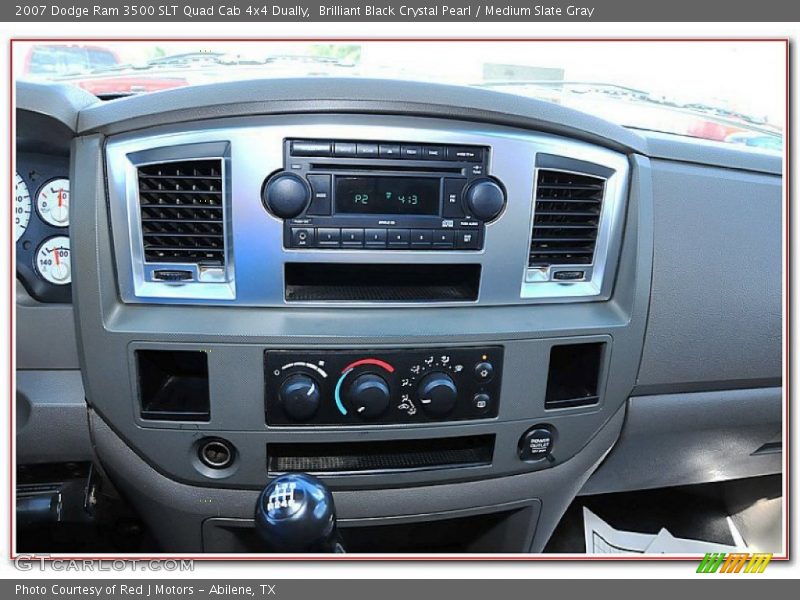 Brilliant Black Crystal Pearl / Medium Slate Gray 2007 Dodge Ram 3500 SLT Quad Cab 4x4 Dually