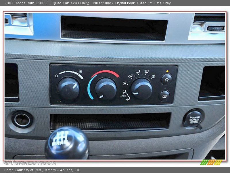 Brilliant Black Crystal Pearl / Medium Slate Gray 2007 Dodge Ram 3500 SLT Quad Cab 4x4 Dually