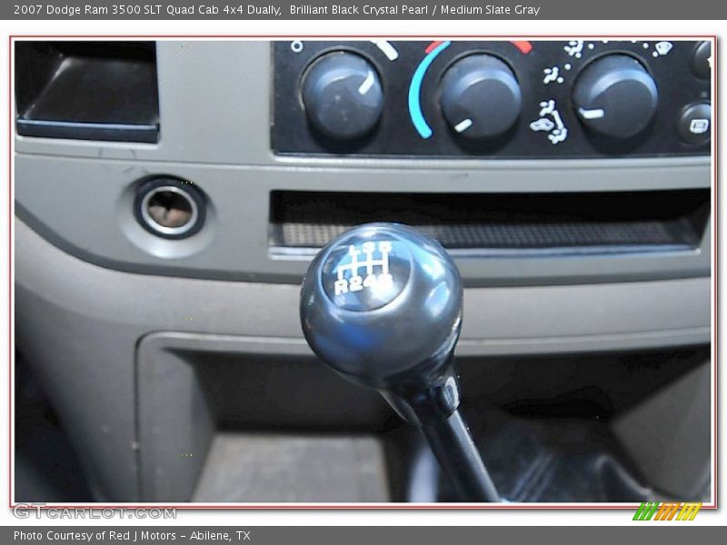 Brilliant Black Crystal Pearl / Medium Slate Gray 2007 Dodge Ram 3500 SLT Quad Cab 4x4 Dually
