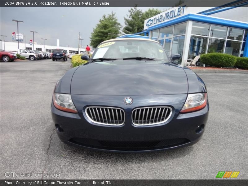Toledo Blue Metallic / Beige 2004 BMW Z4 3.0i Roadster