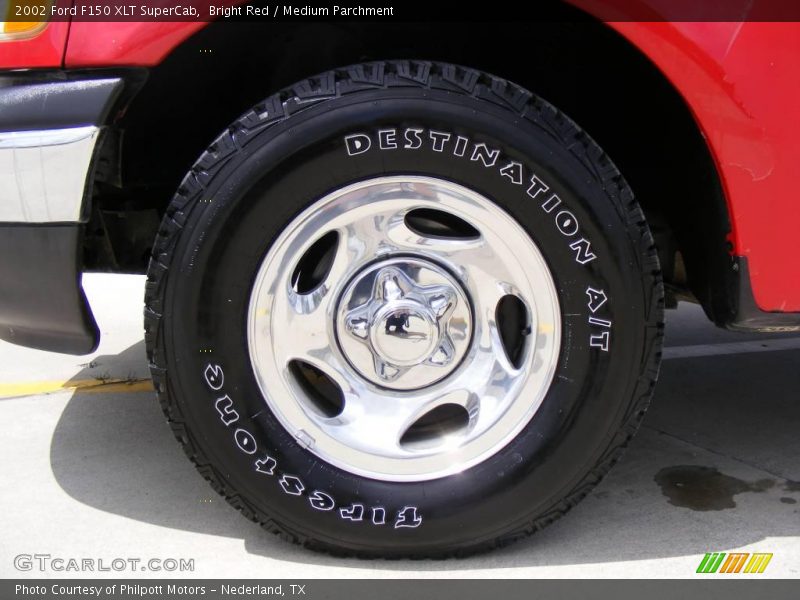 Bright Red / Medium Parchment 2002 Ford F150 XLT SuperCab
