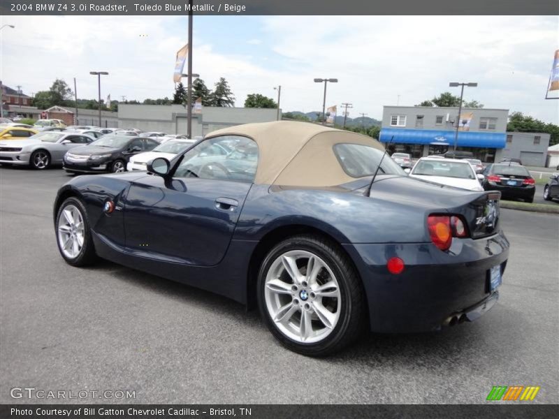 Toledo Blue Metallic / Beige 2004 BMW Z4 3.0i Roadster