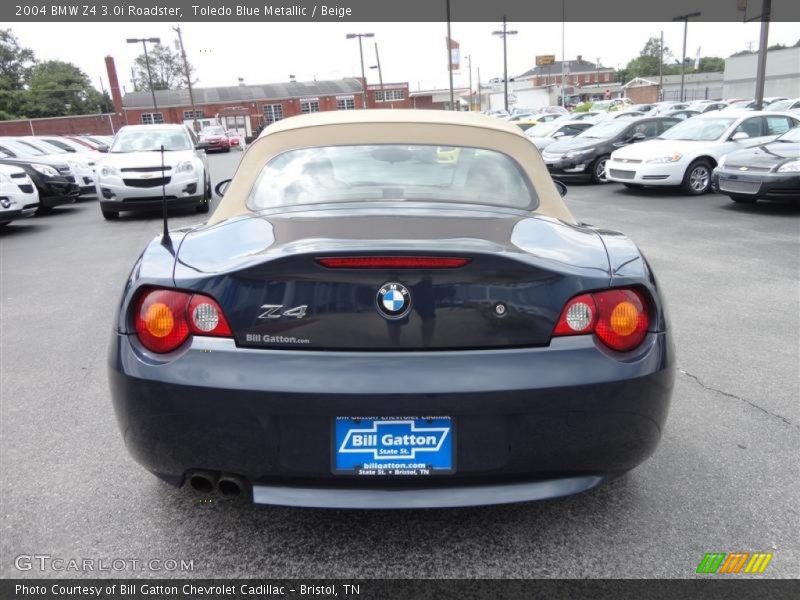 Toledo Blue Metallic / Beige 2004 BMW Z4 3.0i Roadster