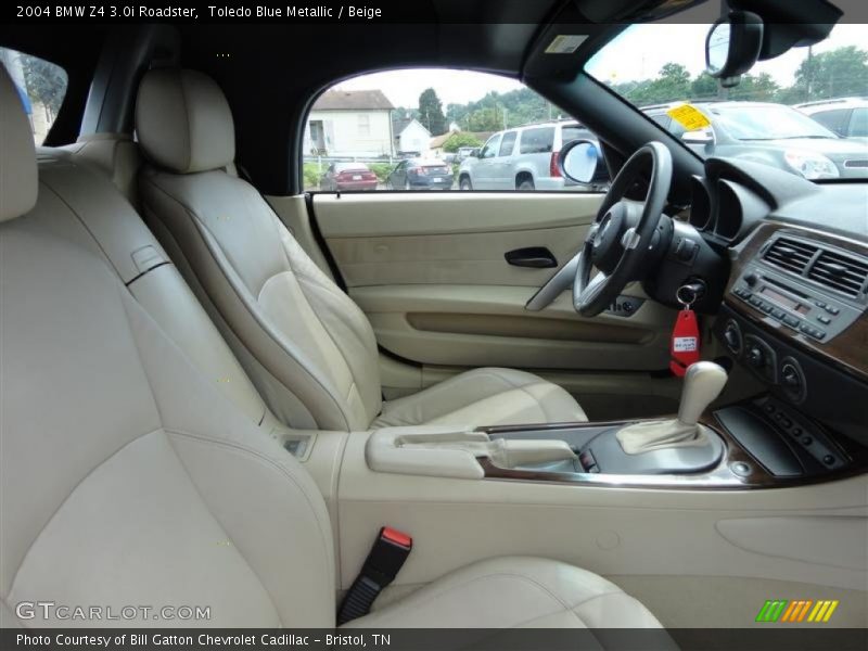 Toledo Blue Metallic / Beige 2004 BMW Z4 3.0i Roadster