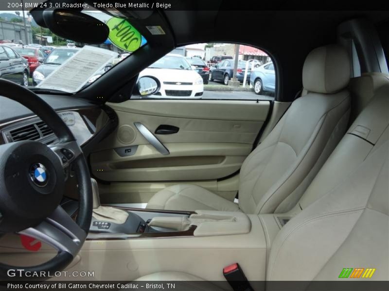 Toledo Blue Metallic / Beige 2004 BMW Z4 3.0i Roadster