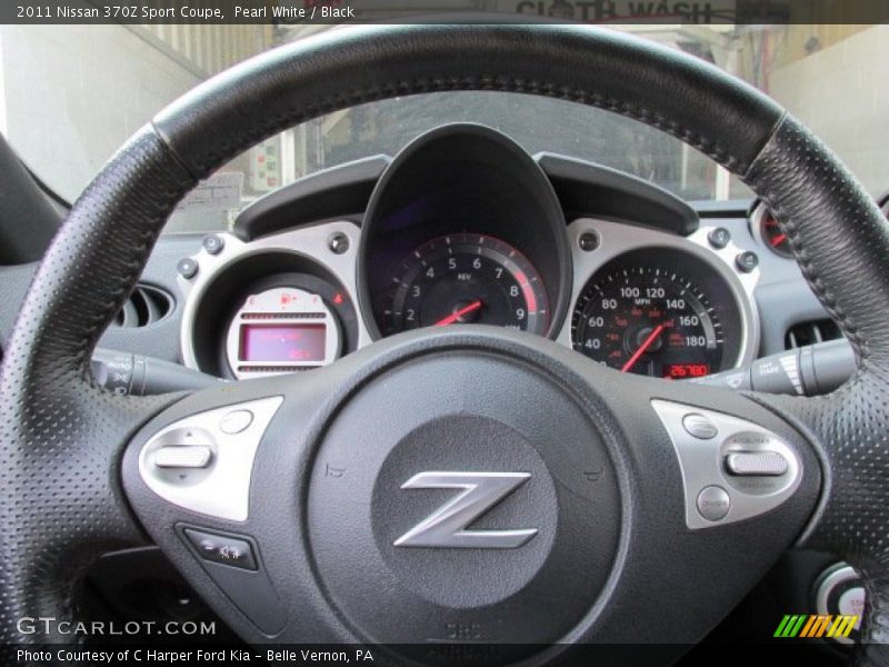 Pearl White / Black 2011 Nissan 370Z Sport Coupe