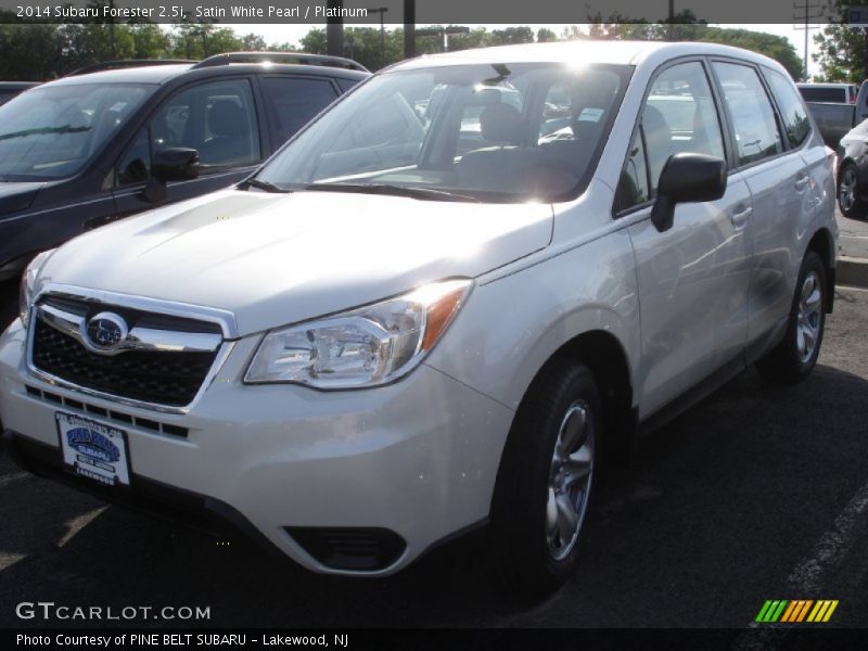 Satin White Pearl / Platinum 2014 Subaru Forester 2.5i