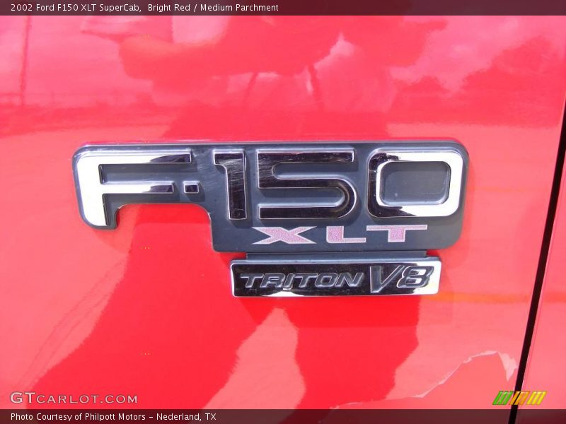 Bright Red / Medium Parchment 2002 Ford F150 XLT SuperCab