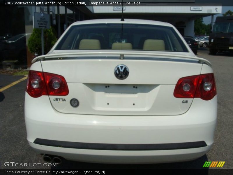 Campanella White / Pure Beige 2007 Volkswagen Jetta Wolfsburg Edition Sedan