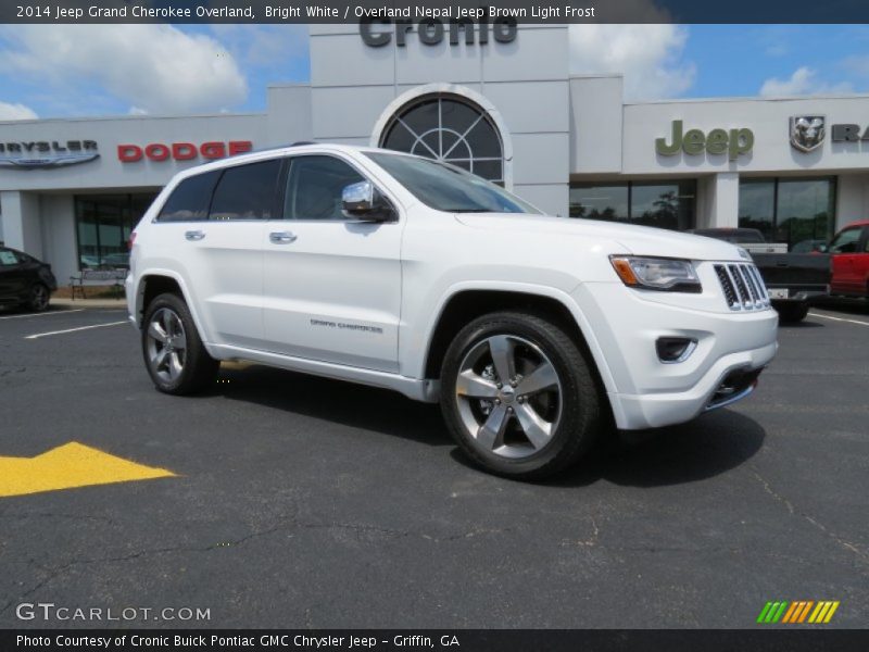 Bright White / Overland Nepal Jeep Brown Light Frost 2014 Jeep Grand Cherokee Overland